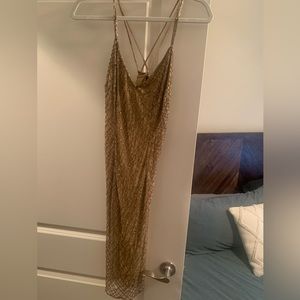 Gold beaded dress